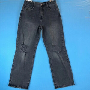 FOREVER 21 *New* Womens Washed Black 90's Loose Fit Relaxed Leg Jeans Sz…